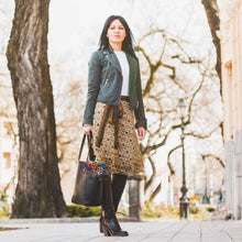 Load image into Gallery viewer, Knee-Length: "Mini" Sari Wrap Skirts: Neutral Tones / 08-20