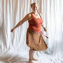 Load image into Gallery viewer, Sari Wrap Skirt: Cool Tones / Maxi / 08-20