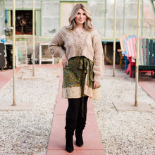 Load image into Gallery viewer, Knee-Length: "Mini" Sari Wrap Skirts: Neutral Tones / 08-20