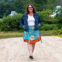 Load image into Gallery viewer, Knee-Length: "Mini" Sari Wrap Skirts: Neutral Tones / 08-20