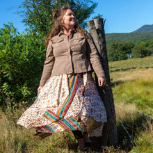 Load image into Gallery viewer, Sari Wrap Skirt: Cool Tones / Maxi / 08-20