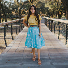 Load image into Gallery viewer, Sari Wrap Skirt: Cool Tones / Maxi / 08-20
