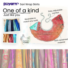 Load image into Gallery viewer, Sari Wrap Skirt: Cool Tones / Maxi / 08-20
