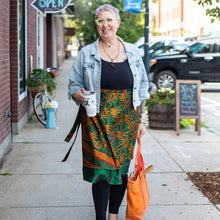 Load image into Gallery viewer, Sari Wrap Skirt: Cool Tones / Maxi / 08-20
